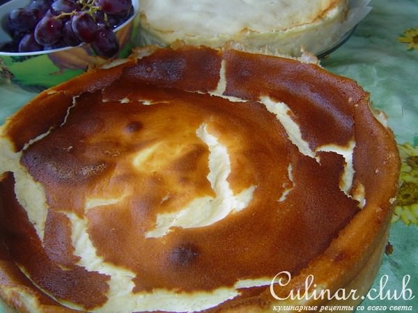 Творожный пирог с персиками-Ksekuchen mit Pfirsichen