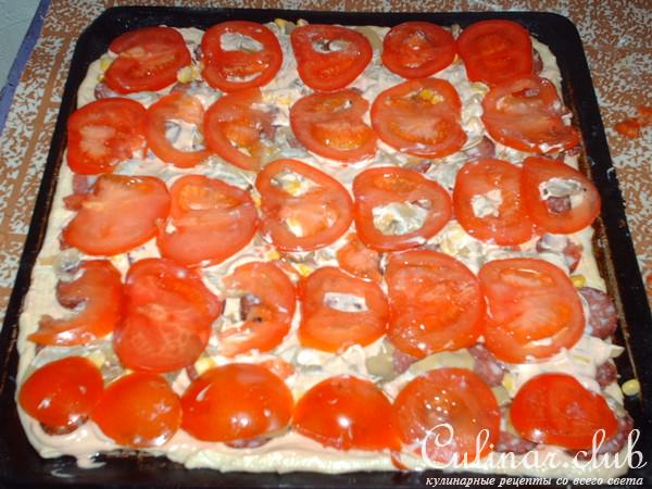 пицца с колбаской