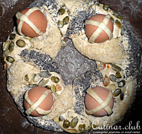 Итальянская Пасхальная коса с начинкой