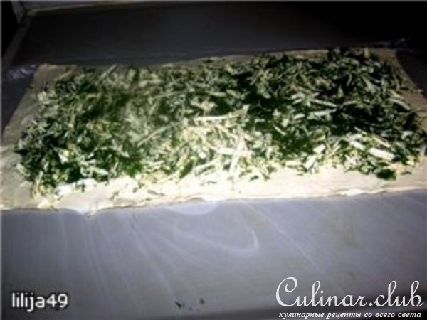 Рулетики с сыром и зеленью