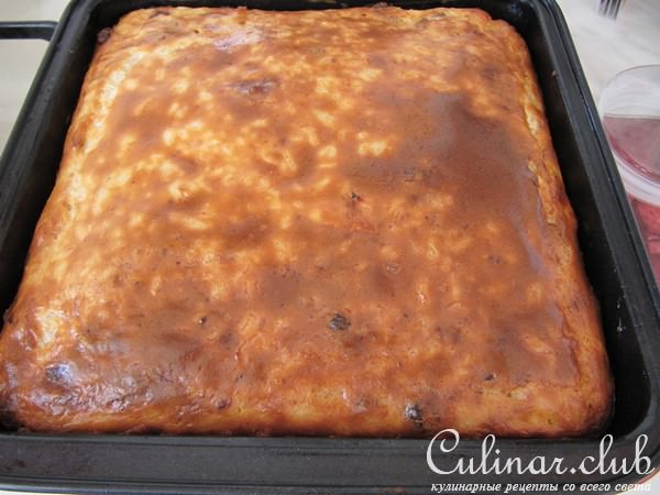 Творожная запеканка с рисовыми хлопьями и яблоком