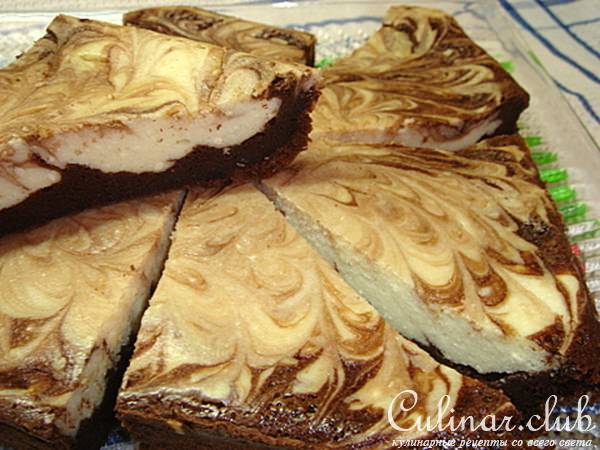 Мраморный чизкейк брауни(упрощенный вариант)