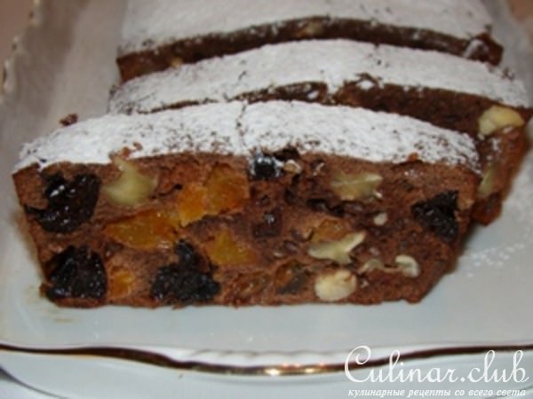 Кекс с сухофруктами и орехами