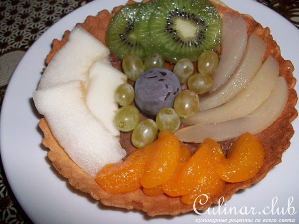 Вафельная корзинка с фруктами