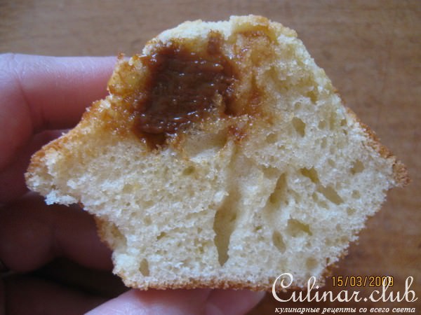 Лимонные кексики со сгущенкой