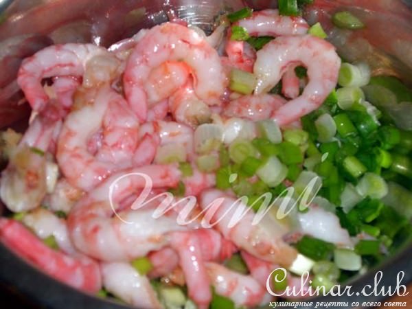 киш с креветками