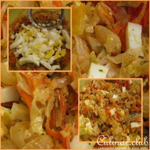 Пирог с капустой и яйцом