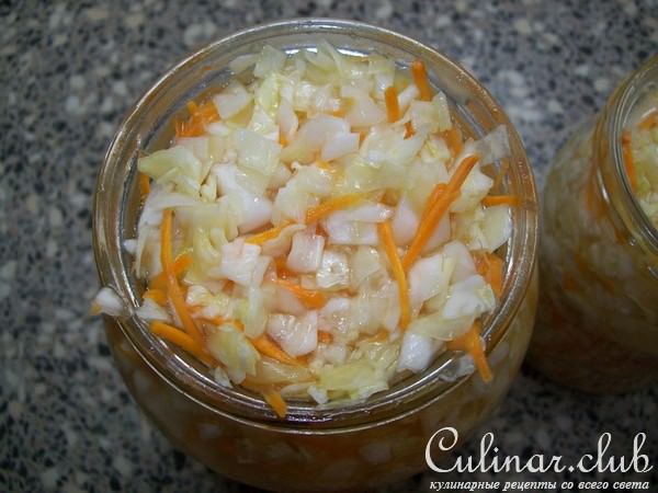 Капуста маринованная и вариант винегрета из неё