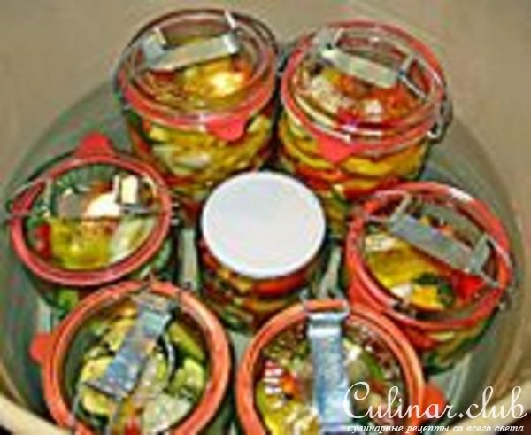 Рагу из кабачков и перца на зиму.