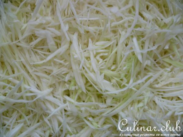Капуста шинкованная съ сахаромъ и виномъ