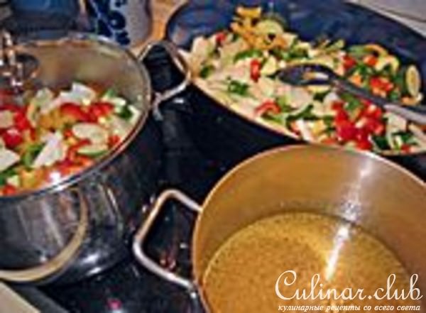Рагу из кабачков и перца на зиму.