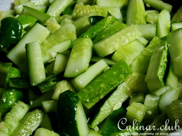 Кисло-сладкие огурцы с кунжутом (заготовка на зиму)