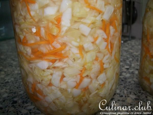Капуста маринованная и вариант винегрета из неё