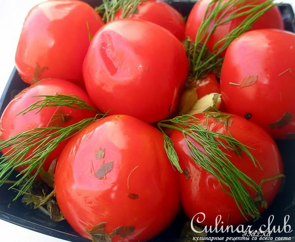 Пряные маринованные помидоры