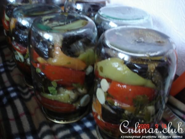 баклажаны с овощами