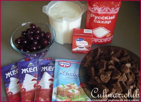 Сливочно-йогуртовый десерт с ШОКОЛАДНЫМ бисквитом в ВИШНЁВОМ куполе