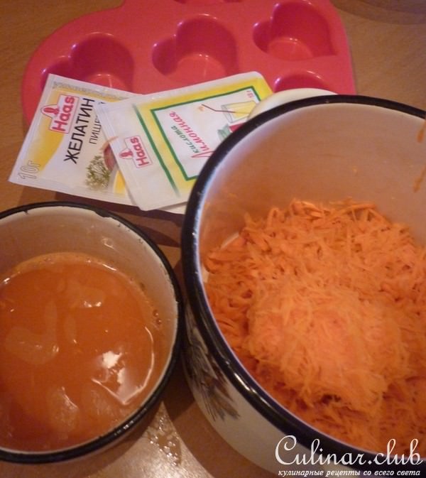 Морковное десертное желе