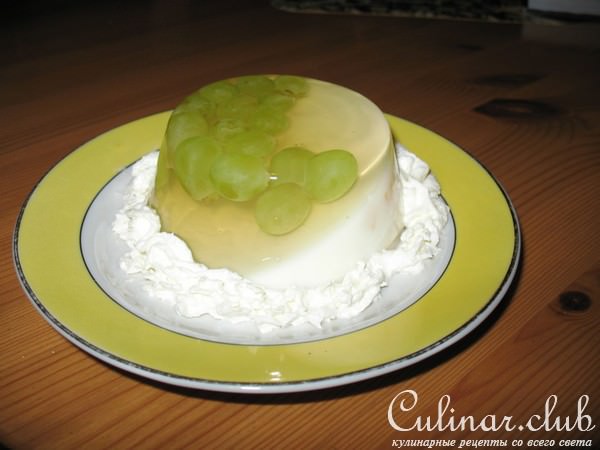 Винное желе с виноградом