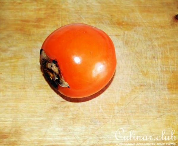 Панакота с карамельной хурмой и гранатом