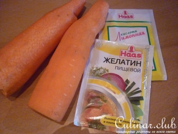 Морковное десертное желе
